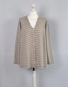 Cárdigan de cachemir estampado HEMISPHERE. Talla 42 - Imagen 1 de 10