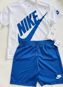 NWT NIKE BOYS Dri-fit Sportswear T-shirt and Mesh Shorts 2-PIECE | Size 7 | $40 - Picture 1 of 2
