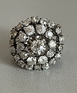 6117 - Anello Oro Grigio Platino Diamanti 2,60 Ct - Foto 1 di 4