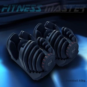 80kg Adjustable Dumbbell Set Home GYM Exercise Equipment Weight 17 weights 2x 40 - Picture 1 of 14