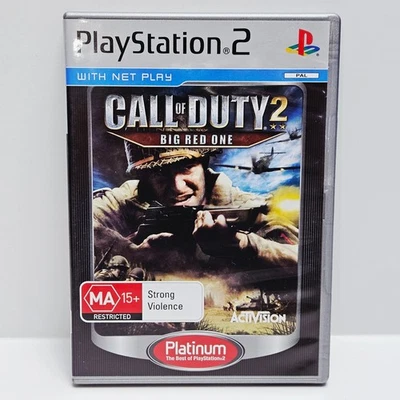 Call Of Duty 2 Big Red One + Manual - Sony PlayStation 2 PS2 Game PAL Complete - image 1 of 4