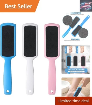 Efectivo juego removedor de callos - 3 limas de pies de doble cara para tratamiento de spa en el hogar Foto 1 de 4