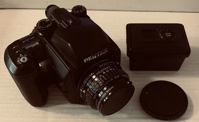 Pentax 645NII N II Camera, A 75mm f2.8 Lens, 2 Film Holder 220 See Description - Image 1 of 4