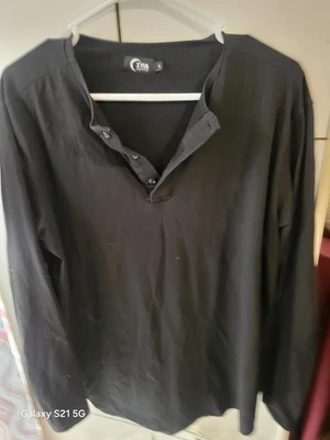 Женская большая черная активная блузка Zyia с длинным рукавом  - Изображение 1 из 3