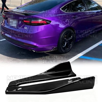 2PCS Glossy Black Rear Bumper Diffuser Side Splitter Spats For Ford Fusion Foto 1 de 4