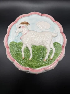 Vintage Goat Andrea West Sigma Ceramic 3D Decorative Mold Wall Hanging - Picture 1 of 10