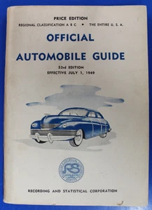 Official Automobile Guide 53rd Edition-Effective July 1, 1949 PB - Picture 1 of 2