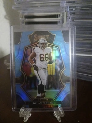 Dylan Parham 2022 Panini Select  RC Premier Level Light Blue /99 #154 LV Raiders - Image 1 of 2