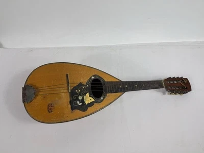 antik mandoline mit Tasche seltene Mandoline schöne Muster Hersteller Branding - Bild 1 von 4