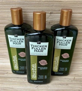 Thicker Fuller Hair Shampoo Cell-U-Plex w/ Caffeine Revitalizing 12oz Lot of 3 - Picture 1 of 4
