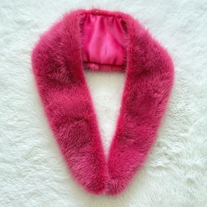 Mink natural fur pink collar - Picture 1 of 6