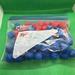 Rokenbok Original Vintage 80 Kunststoffkugeln, 40 rot und 40 blau - Bild 1 von 1