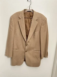 Brooks Brothers Men’s Blazer Jacket 100% Camel Hair Dark Beige 2 Button 40R - Picture 1 of 6