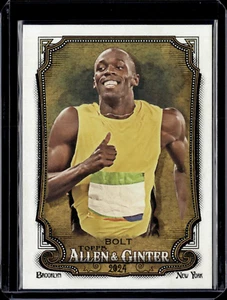 2024 Topps Allen & Ginter #208 Usian Bolt Base Card Jamaican Sprinter NM-MINT++ - Picture 1 of 2