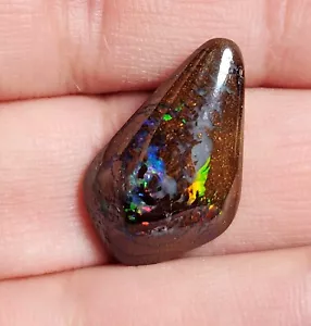 Polished Boulder Opal Winton Multi Colour Specimen 8.65 Ct Lapidary Australian - Bild 1 von 19