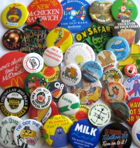 BADGE COLLECTION job lot vintage mixed group all sorts old promotion pin BADGES - Picture 1 of 15
