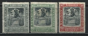 Barbados 1906 1/4d to 1d mint o.g. hinged - Picture 1 of 1