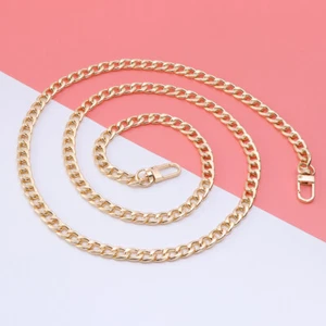 Bag Flat Chain Handbag Chains Metal Purse Straps Shoulder Body - Picture 1 of 11