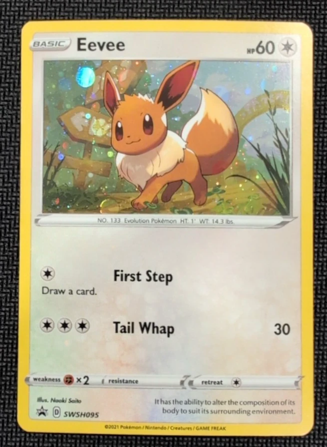 Pokémon TCG Eevee SWSH095 SWSH: Sword & Shield Promo Cards Holo MINT/Near Mint - Image 1 of 4