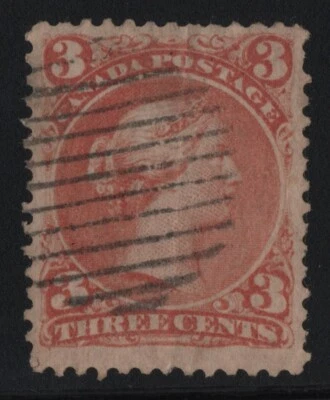 #25 Large Queen 3c Canada used well centered XF - Image 1 of 2