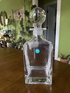 Tiffany & Co. Classic Square Wine Decanter with Stopper - Made in Italy