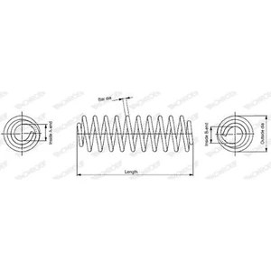 2x Coil Springs (Pair) Rear SE3681 Monroe Suspension 3C0511115AF - Picture 1 of 8