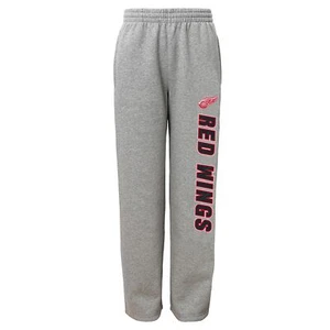 Outerstuff Detroit Red Wings NHL Youth Boys Post Game Fleece Pant, Grey - Picture 1 of 2