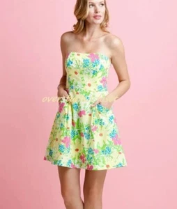 NEW Lilly Pulitzer ‘Blossom’ Strapless Floral Dress Size 6 - Picture 1 of 14