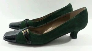 Vaneli Green Kitten Heel Loafers - Size 7.5S - Picture 1 of 8