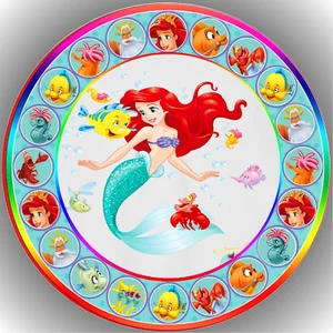 Tortenaufleger Geburtstag Tortenbild Fondant Oblate Arielle die Meerjungfrau P63 - Bild 1 von 1