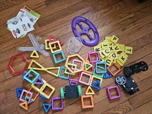 HUGE Lot 121 MAG MAGNETIC CONSTRUCTION SET BRAIN DEVELOPMENT Tila Bricks - Picture 1 of 7