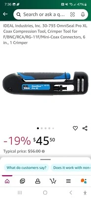 IDEAL Industries, Inc. 30-793 OmniSeal Pro XL Coax Compression Tool CrimperTool - Image 1 of 3