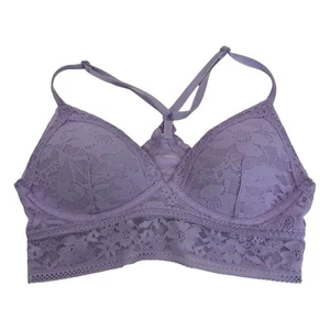 Sujetador Victorias Secret Púrpura Push-Up Bralette Encaje Espalda Corredora Longline Talla S - Imagen 1 de 7