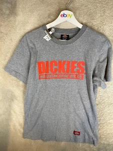 Dickies Casual T-Shirts Top Size M Mens Grey Logo Short Sleeve - Picture 1 of 11