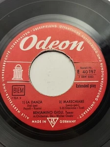Benjamino Gigli - Italian Opera - Odeon E 40197 Extended Play - Bild 1 von 3