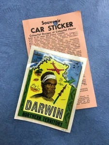 VINTAGE Souvenir Car Sticker Decal - Darwin Northern Territory - Picture 1 of 2