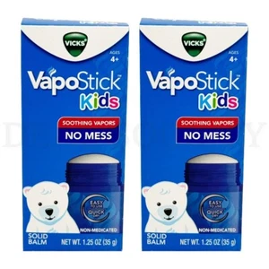 Vicks VapoStick Kids Soothing Vapors Balm 1.25oz Lot of 2 - Picture 1 of 4