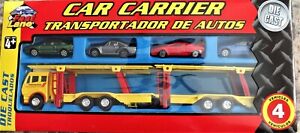 CAR CARRIER w/ 4 Die Cast CARS, NEW, by FAST LANE, MINT