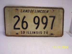 ILLINOIS LICENSE PLATE ( 26 997 ) EXPIRED 1978 LAND OF LINCOLN - Picture 1 of 3