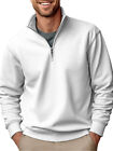 Men's Casual Zipper Sweatshirt Long Sleeve Pullover Sweatshirt