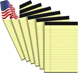 Small Legal Pads 5X8 Notepad, 6 Pack Note Pads 5X8 College Ruled Writing Pads Y - Picture 1 of 12