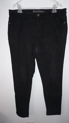 Pantalones de mezclilla azules negros ajustados Ashley Stewart promedio para mujer talla 14 Foto 1 de 3