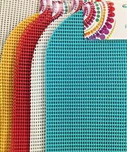 Set of 4 PVC Vinyl Waffle Weave Perforated Placemats None Slip Color 13"x18"  - Picture 1 of 20