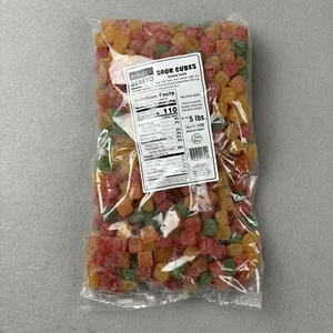 Halal Gummy Candy Sour Cubes Large 5 Lbs Bag Sweets Muslim Islam Bebeto - Picture 1 of 7