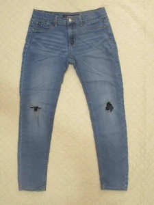 Jordache Super Skinny Girls Stretch Jeans Distressed Blue Size 16 Slim - Picture 1 of 8