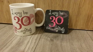 30th Birthday Cup and Mat Set. - Picture 1 of 1