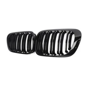 2x KÜHLERGRILL GRILL NIEREN FÜR BMW 3er E46 COUPE CABRIO 99-03 Glänzend Schwarz - Picture 1 of 11