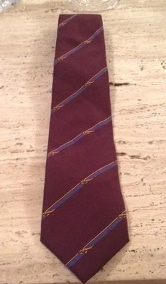 Corbata de seda Charles Jordan Paris borgoña nueva sin etiquetas Foto 1 de 3