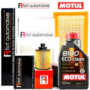 Inspektionskit Für Audi Q2 1.4 TFSI 150cv Von 2016 3 Filter+5LT Öl Motul 0W20 - Bild 1 von 7