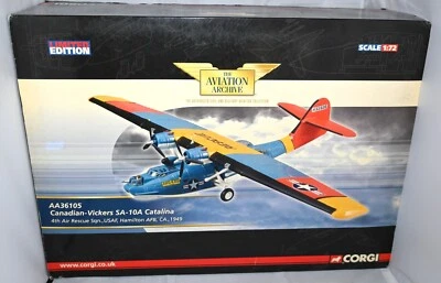 CORGI AVIATION ARCHIVE AA36105 CATALINA SA-10A 4TH AIR RESCUE SQD 1:72 LTD ED - Image 1 of 4